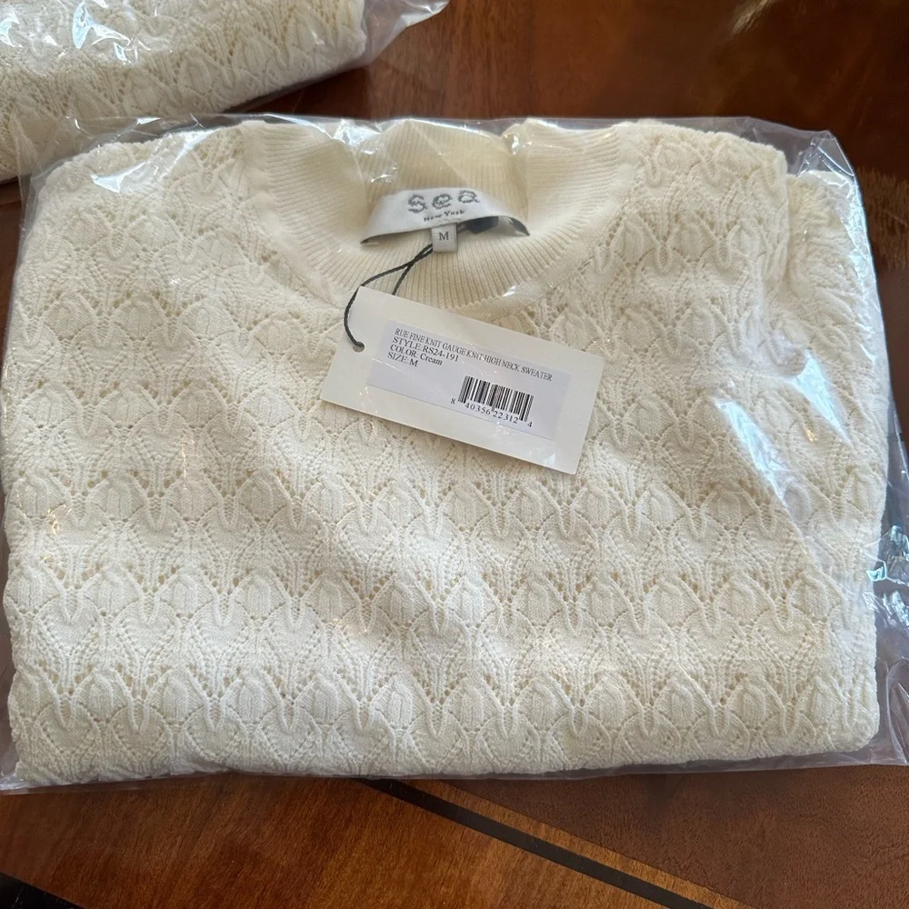 SEA NY Rue Sweater Cream NWT - Picture 8 of 10